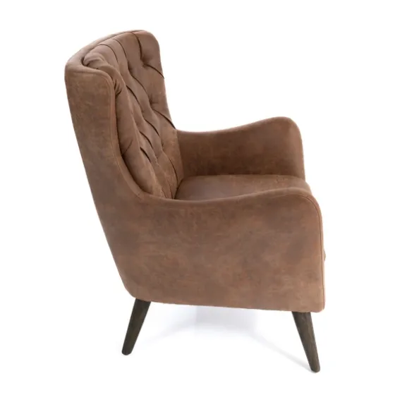 Wyatt Chester Faux Leather Accent Chair-Kirkland's Home Outlet