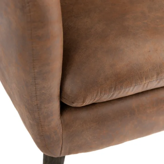 Wyatt Chester Faux Leather Accent Chair-Kirkland's Home Outlet