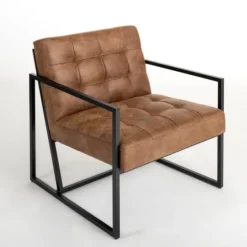 Wyatt Faux Leather Accent Chair-Kirkland's Home Best Sale