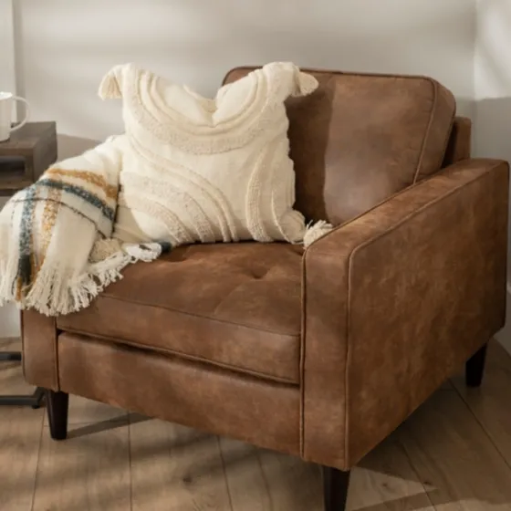 Wyatt Faux Leather Armchair-Kirkland's Home Discount