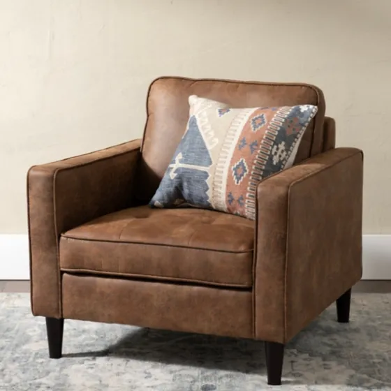 Wyatt Faux Leather Armchair-Kirkland's Home Discount