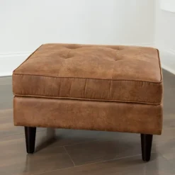 Wyatt Faux Leather Ottoman-Kirkland's Home Store