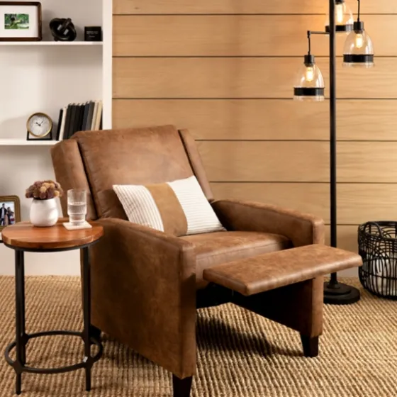 Wyatt Faux Leather Recliner-Kirkland's Home Best