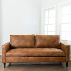 Wyatt Faux Leather Sofa-Kirkland's Home Sale