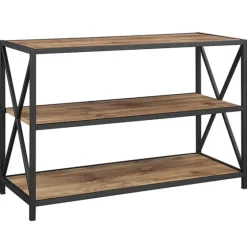 X-Frame 3-Tier Barnwood Bookshelf-Kirkland's Home Clearance