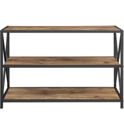 X-Frame 3-Tier Barnwood Bookshelf-Kirkland's Home Clearance