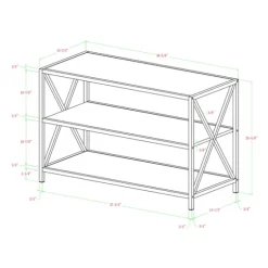 X-Frame 3-Tier Barnwood Bookshelf-Kirkland's Home Clearance