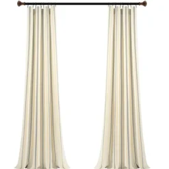 Yellow & Gray Farmhouse Curtain Panel Set, 95 In.-Kirkland's Home Sale