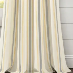 Yellow & Gray Farmhouse Curtain Panel Set, 95 In.-Kirkland's Home Sale