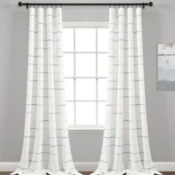 Yellow And Gray Stripe Curtain Panel Set, 84 In.-Kirkland's Home New