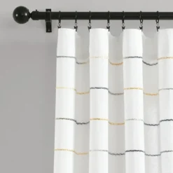 Yellow And Gray Stripe Curtain Panel Set, 84 In.-Kirkland's Home New