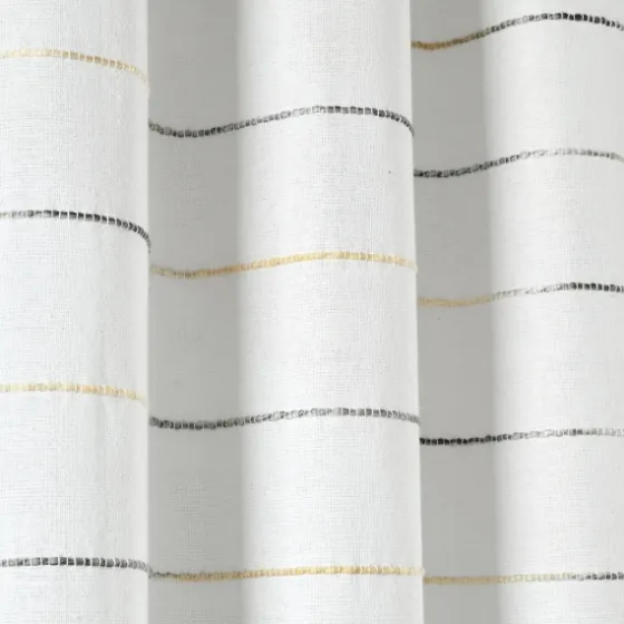 Yellow And Gray Stripe Curtain Panel Set, 84 In.-Kirkland's Home New