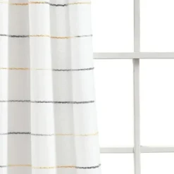Yellow And Gray Stripe Curtain Panel Set, 84 In.-Kirkland's Home New