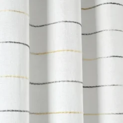 Yellow And Gray Stripe Curtain Panel Set, 95 In.-Kirkland's Home Store