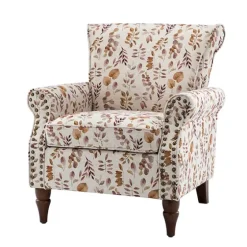 Yellow And Orange Leaf Upholstered Accent Chair-Kirkland's Home Best
