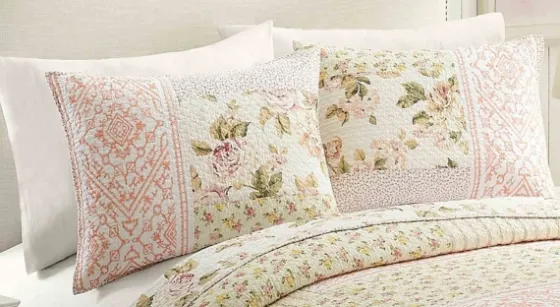 Yellow And Pink Patchwork Blooms Full/Queen Quilt-Kirkland's Home Online