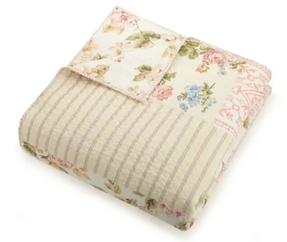 Yellow And Pink Patchwork Blooms Full/Queen Quilt-Kirkland's Home Online