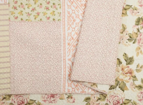Yellow And Pink Patchwork Blooms Full/Queen Quilt-Kirkland's Home Online