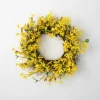 Yellow Blooming Forsythia Twig Wreath-Kirkland's Home Store