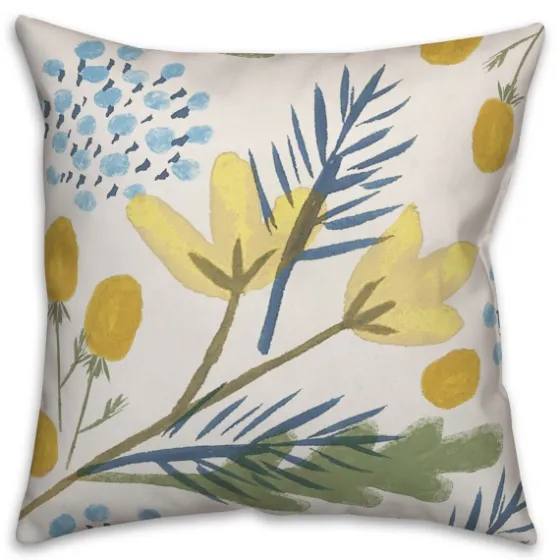 Yellow Botanicals Pillow-Kirkland's Home Clearance