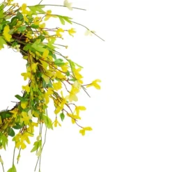 Yellow Forsythia Spiral Wreath-Kirkland's Home Flash Sale