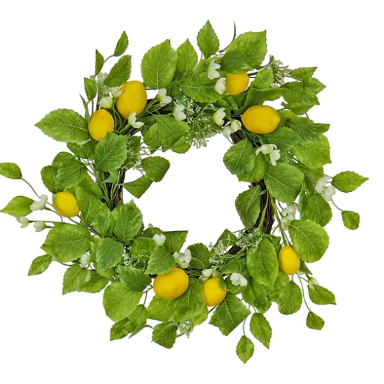 Yellow Lemon Blossom Wreath-Kirkland's Home New