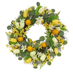 Yellow Tulip And Lemon Wreath-Kirkland's Home Best