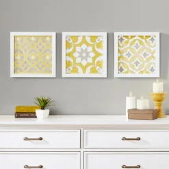 Yellow Tuscan Framed Wood Art Prints, Set Of 3-Kirkland's Home Cheap