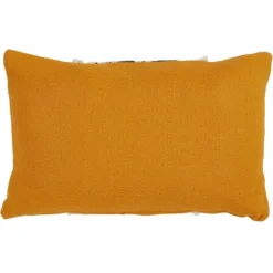 Yellow Wave Stitched Fringe Lumbar Pillow-Kirkland's Home Sale