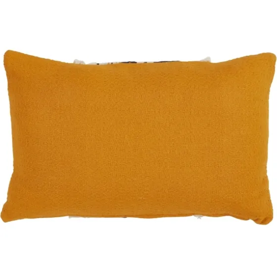 Yellow Wave Stitched Fringe Lumbar Pillow-Kirkland's Home Sale