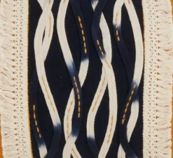 Yellow Wave Stitched Fringe Lumbar Pillow-Kirkland's Home Sale