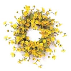 Yellow Wild Daisies Wreath-Kirkland's Home Cheap