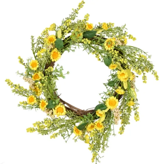 Yellow Wild Sunflower Wreath-Kirkland's Home Discount