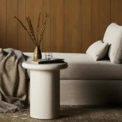Zach Wood Pedestal End Table-Kirkland's Home Fashion