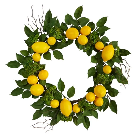 Zesty Lemon Fresh Wreath-Kirkland's Home Clearance