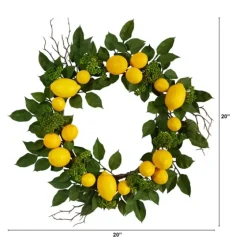 Zesty Lemon Fresh Wreath-Kirkland's Home Clearance