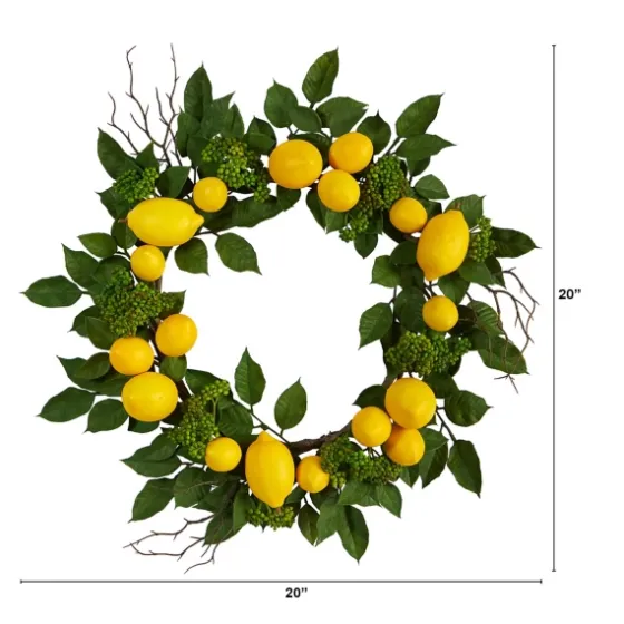 Zesty Lemon Fresh Wreath-Kirkland's Home Clearance