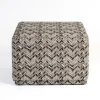 Zig Zag Upholstered Ottoman-Kirkland's Home New