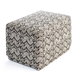 Zig Zag Upholstered Ottoman-Kirkland's Home New