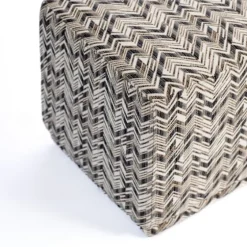 Zig Zag Upholstered Ottoman-Kirkland's Home New