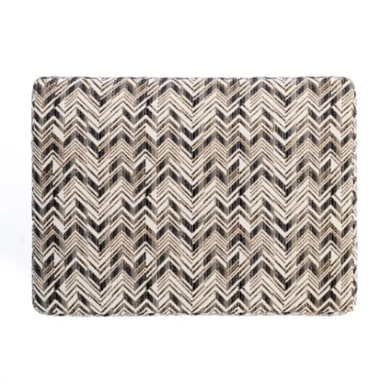 Zig Zag Upholstered Ottoman-Kirkland's Home New
