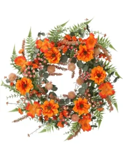 Zinnia And Berry Wreath-Kirkland's Home Sale