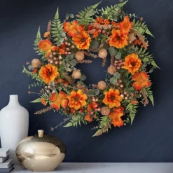 Zinnia And Berry Wreath-Kirkland's Home Sale